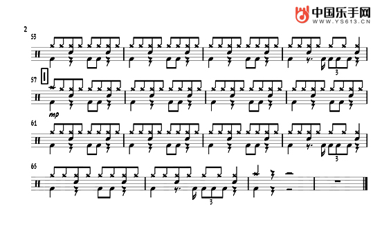 抖音熱曲《離人愁》架子鼓爵士鼓譜 李袁杰