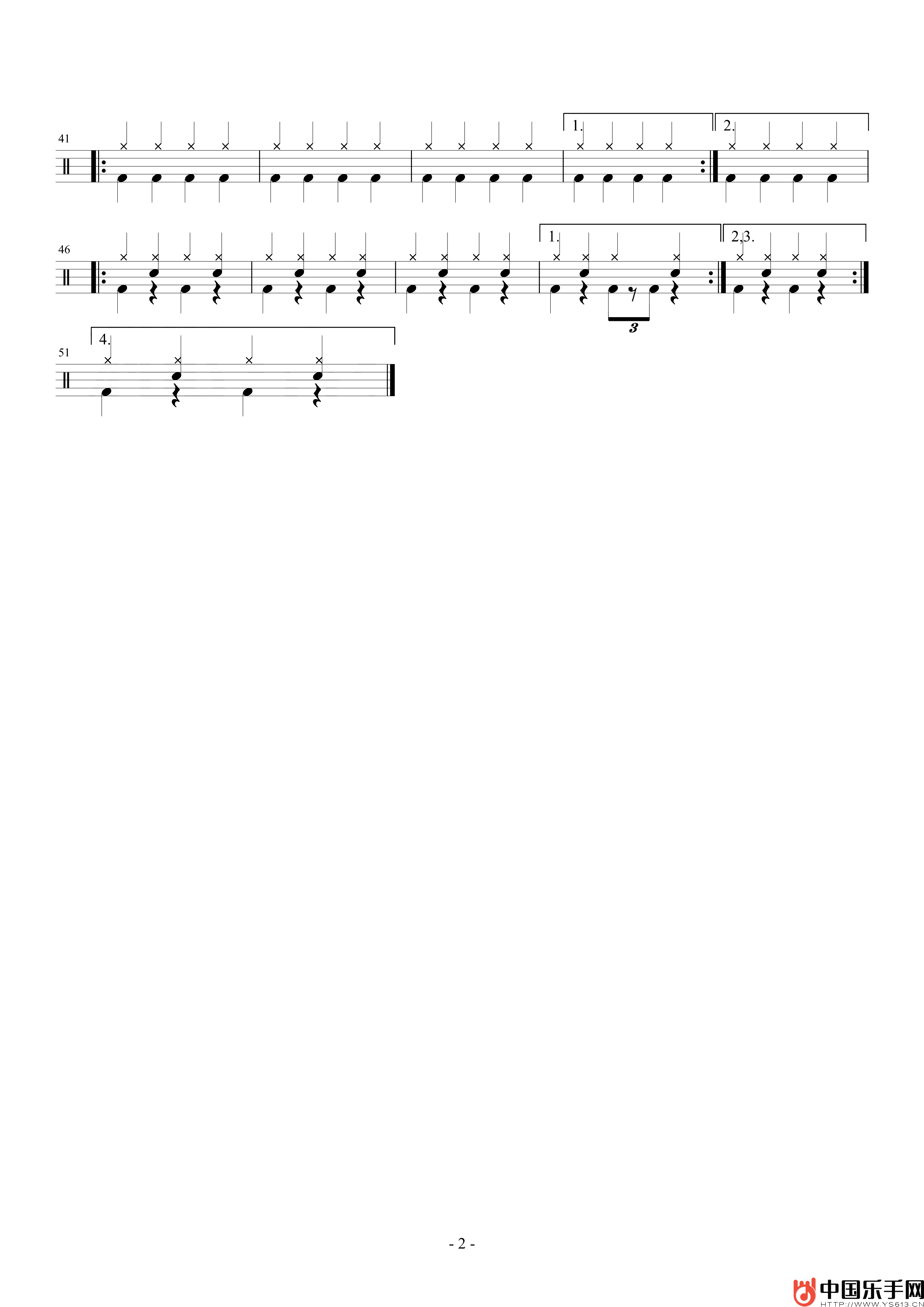 The Beatles Yellow Submarine架子鼓鼓譜 [高清譜]