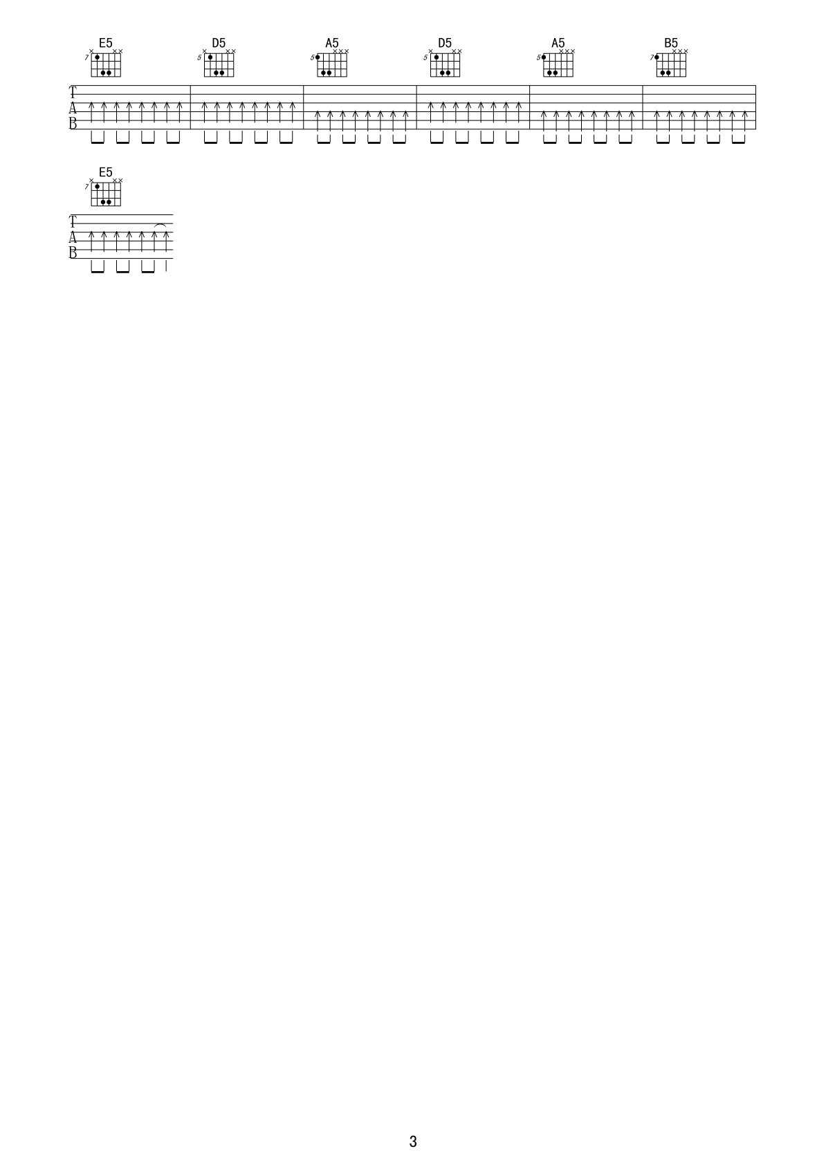 《奔跑》吉他譜六線譜G調4/4拍節奏_羽泉