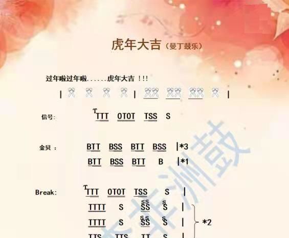 老李-虎年大吉（老李版）非洲鼓譜手鼓