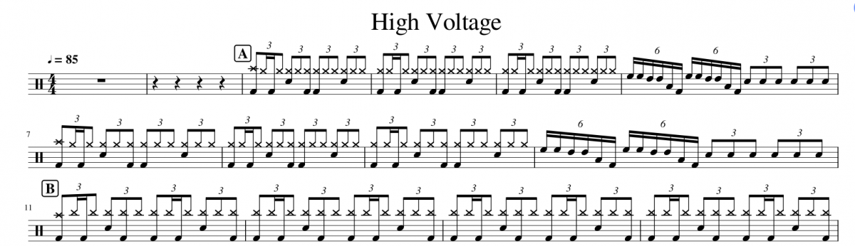 Marcelo Bach-High Voltage架子鼓譜爵士鼓曲譜