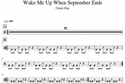 Green Day-Wake Me Up When September Ends架子鼓|爵士鼓|鼓谱 汉堡的粑比制谱