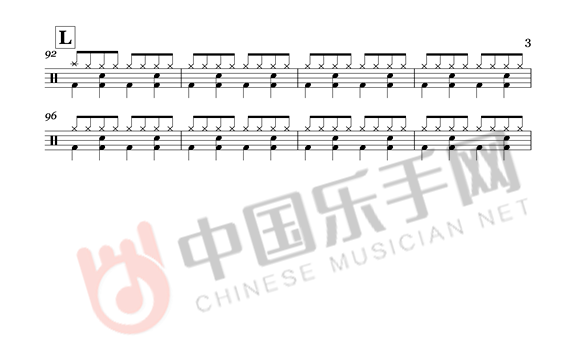网红歌曲 冯提莫“佛系少女”架子鼓爵士鼓谱