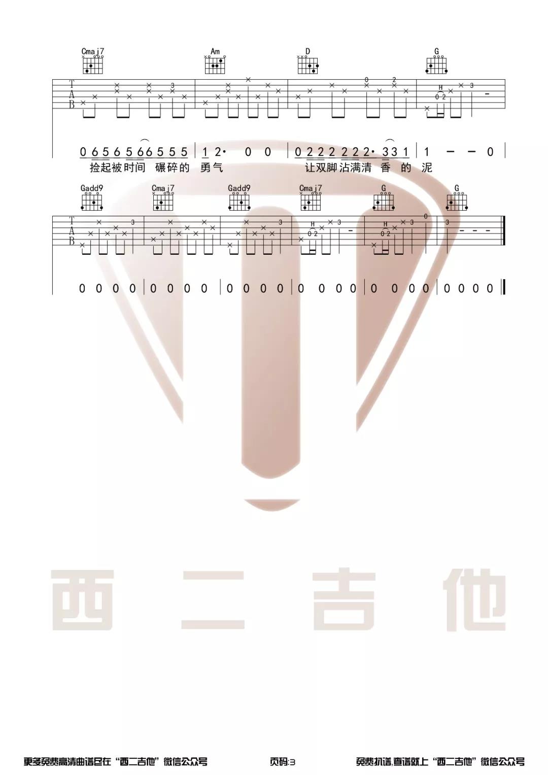郝云《去大理》吉他谱