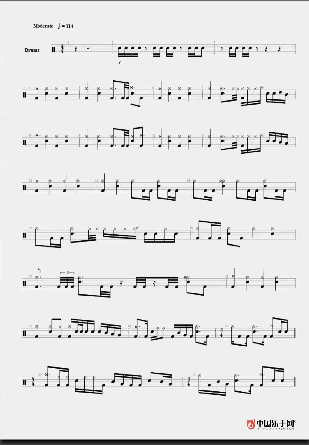 鼓谱Deja Vu《头文字D》动漫第二季插曲 架子鼓谱