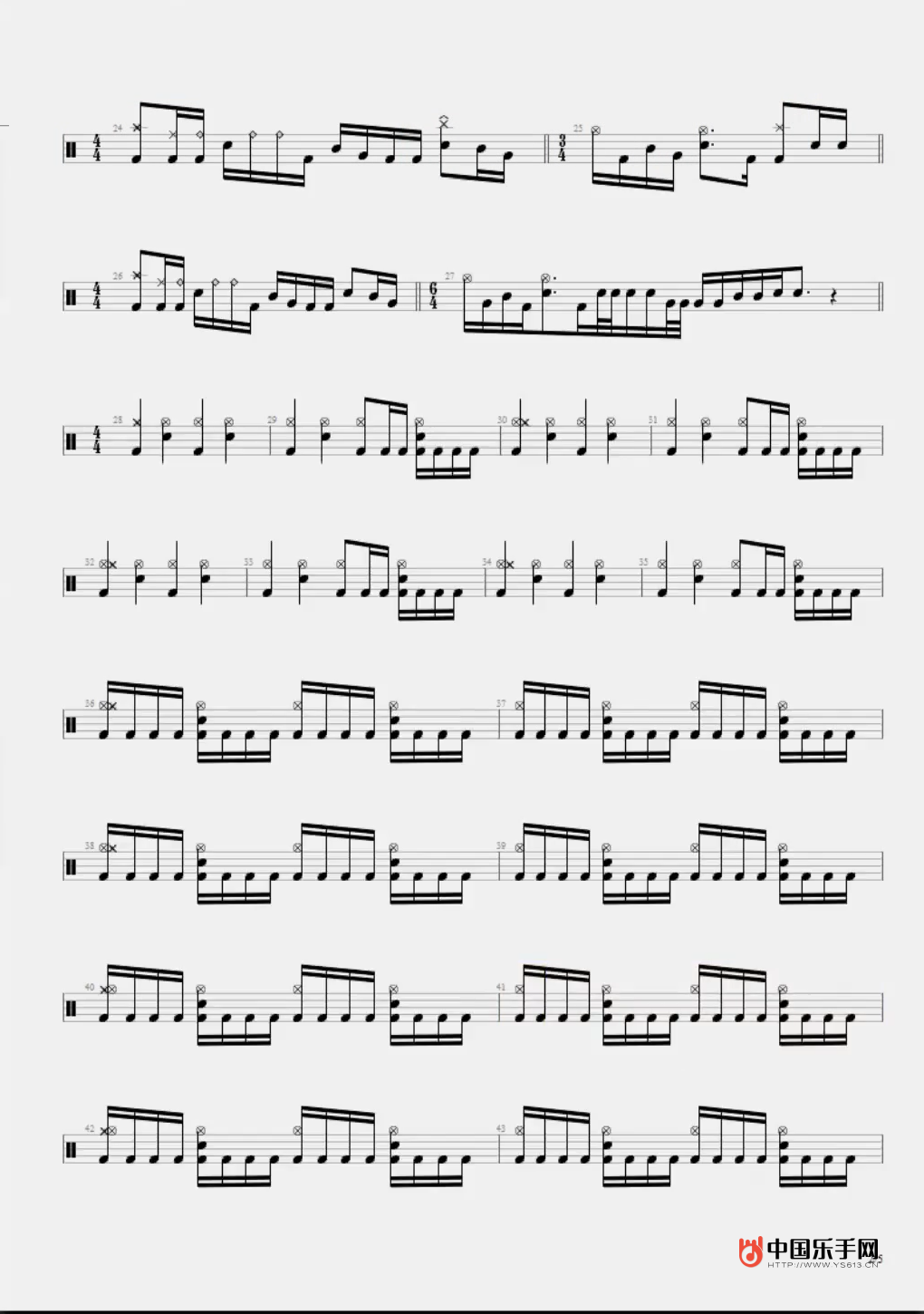 鼓谱Deja Vu《头文字D》动漫第二季插曲 架子鼓谱