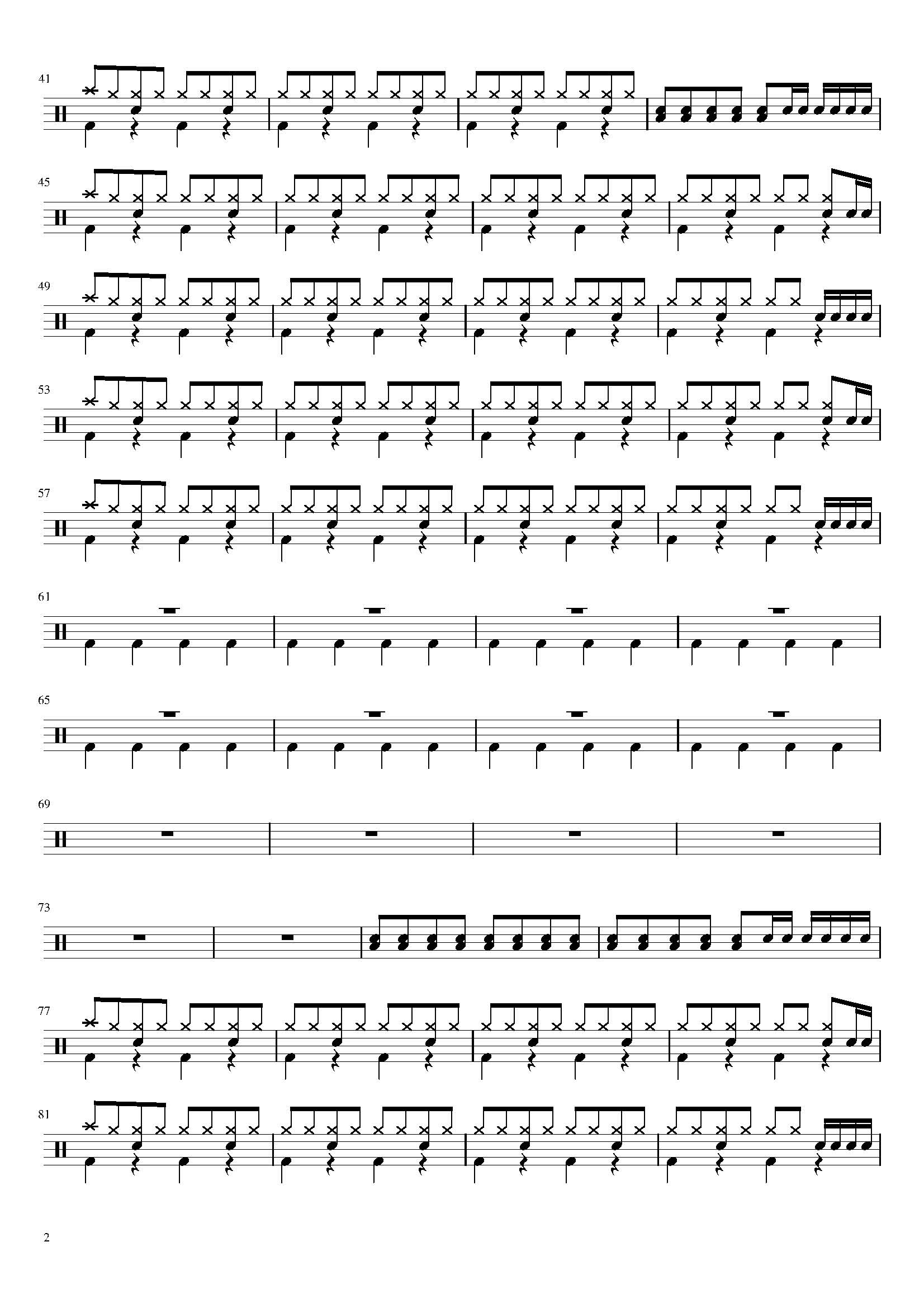 Rolling In The Deep鼓谱 Adele《Rolling In The Deep》架子鼓|爵士鼓|鼓谱