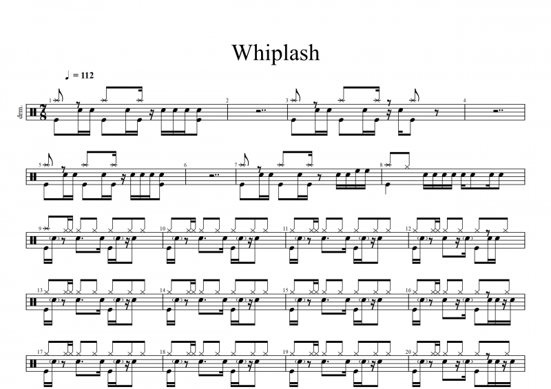Hank Levy-Whiplash架子鼓谱爵士鼓曲谱
