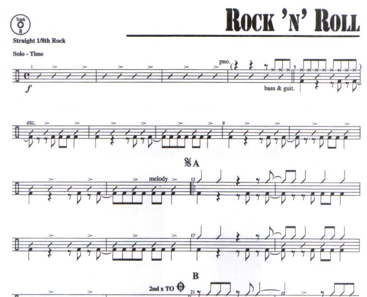 rock'n'roll鼓谱 dave weckl《rock'n'roll》架子鼓|爵士鼓|鼓谱