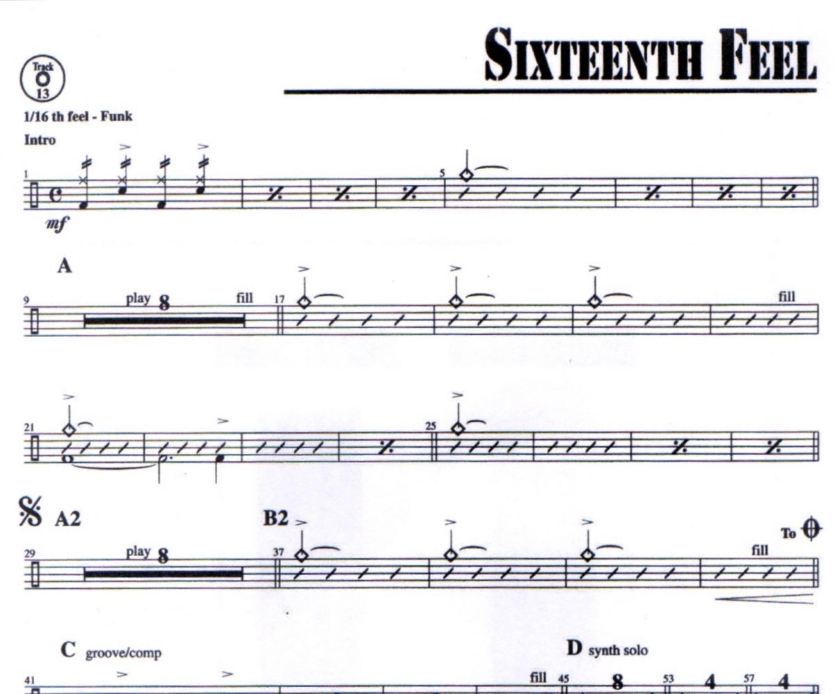 sixteenth feel鼓谱 dave weckl《sixteenth feel》架子鼓|爵士鼓|鼓谱
