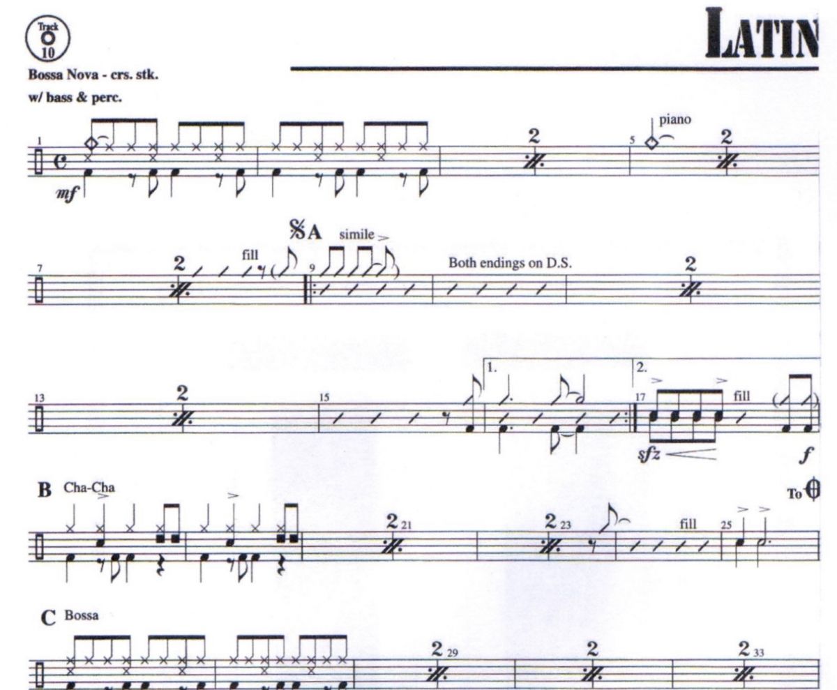 latin鼓谱 dave weckl《 latin》架子鼓|爵士鼓|鼓谱