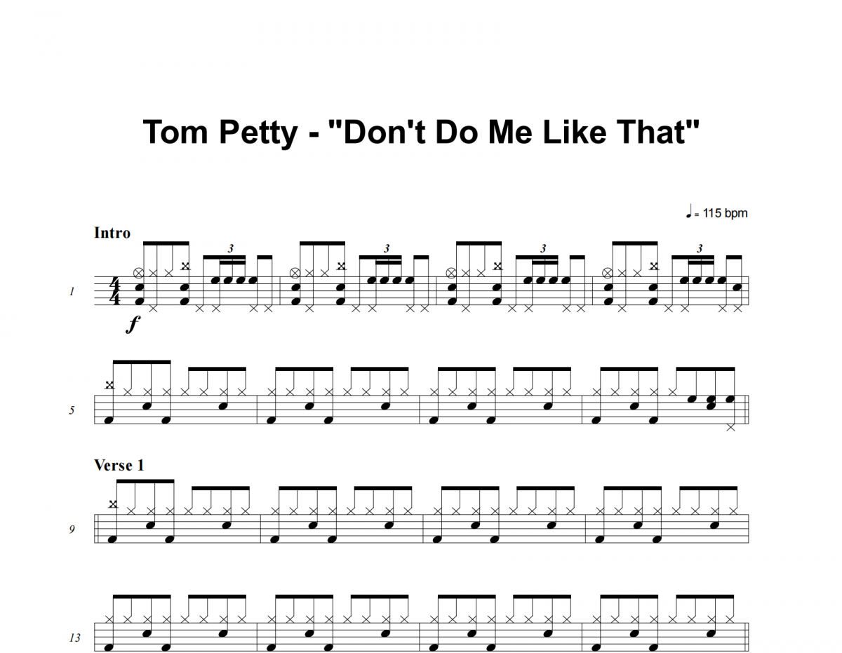 Tom Petty & The Heartbreakers《Don't Do Me Like That》架子鼓|爵士鼓|