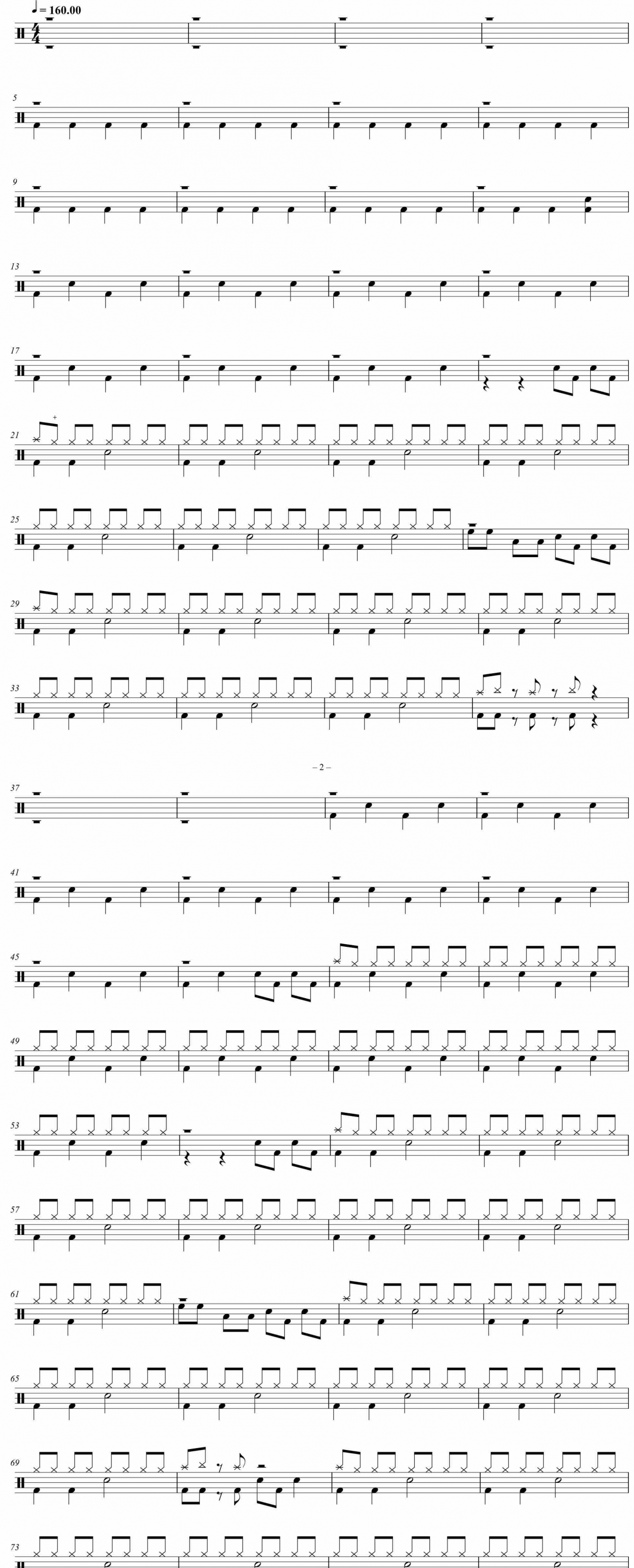 back for you 鼓谱 one direction《back for you 》架子鼓|爵士鼓|鼓谱
