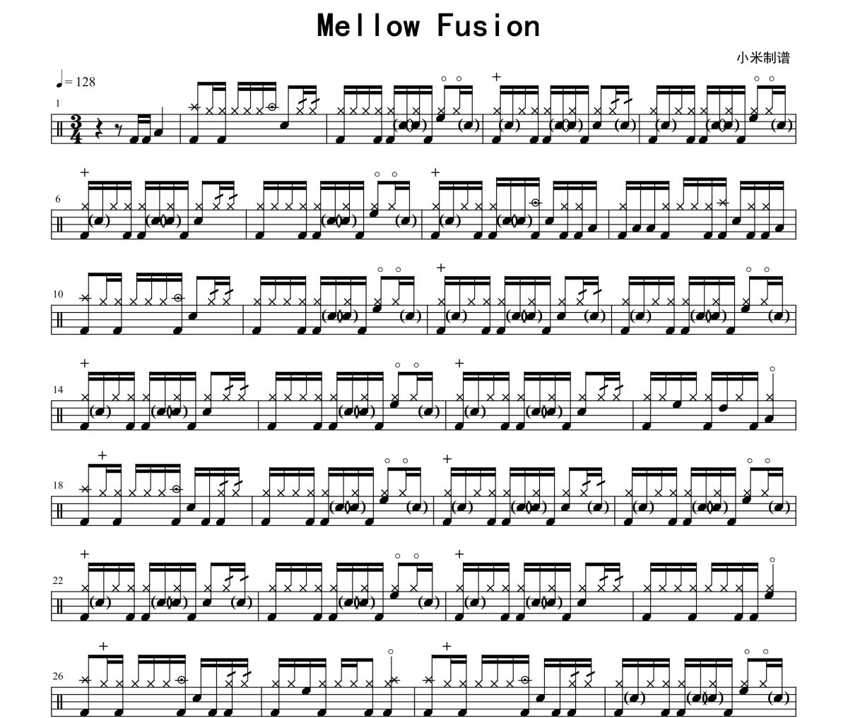 Mellow Fusion鼓谱 J-rod Sullivan-Mellow Fusion爵士鼓谱+动态视频