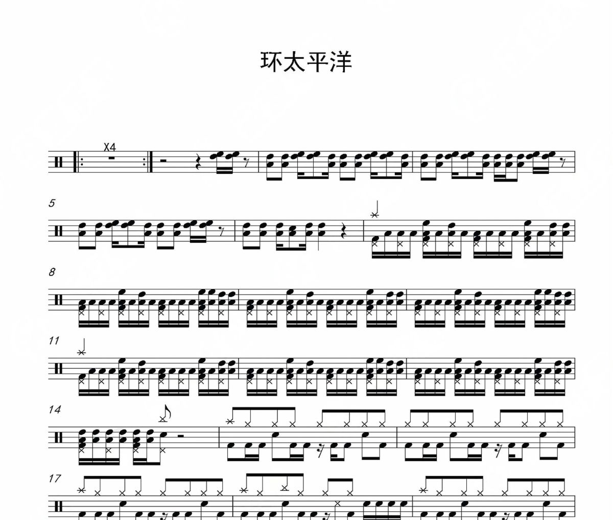 环太平洋鼓谱 电影配乐《环太平洋》架子鼓|爵士鼓|鼓谱