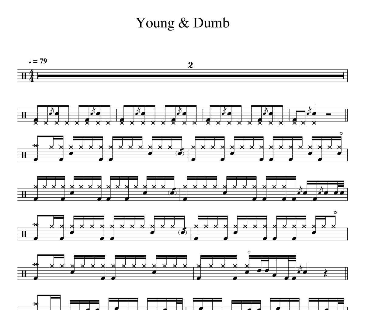 Avril Lavigne/Simple Plan-Young & Dumb架子鼓|爵士鼓|鼓谱