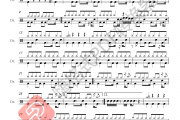 游戏歌曲《魂斗罗》架子鼓谱爵士鼓曲谱