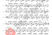 儿童歌曲 鲁冰花架子鼓谱爵士鼓曲谱