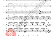 动漫歌曲 直到世界的尽头架子鼓谱爵士鼓曲谱  简单版