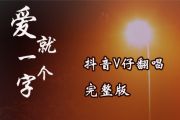 抖音V仔翻唱版 爱就一个字吉他谱G调弹唱谱
