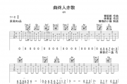 曲终人亦散吉他谱 en-曲终人亦散六线谱C调
