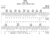 陈奕迅《孤勇者》吉他谱六线谱