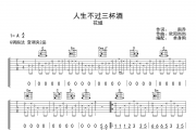 人生不过三杯酒吉他谱 花姐-人生不过三杯酒弹唱谱