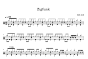 Zigfunk鼓谱 纯音乐-Zig funk架子鼓谱+动态鼓谱