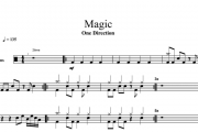 One direction-magic架子鼓谱爵士鼓曲谱