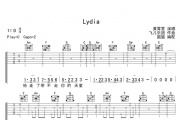 Lydia吉他谱 黄霄雲-Lydia（C调编配）弹唱谱