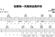  谭维维-如果有一天我将会离开你(G调版本)吉他谱弹唱
