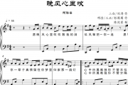 晚风心里吹钢琴谱 阿梨粤-晚风心里吹五线谱