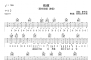 莫叫姐姐《伤痕》吉他谱六线谱