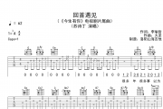 苏诗丁《回首遇见》吉他谱六线谱