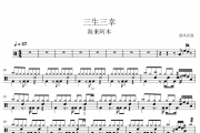 三生三幸鼓谱 海来阿木-三生三幸架子鼓谱