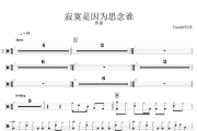 寂寞是因为思念谁鼓谱 张磊-寂寞是因为思念谁架子鼓谱