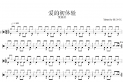 张震岳-爱的初体验架子鼓谱爵士鼓曲谱（原汁鼓点）三级