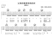 腾格尔《父亲的草原母亲的河》吉他谱六线谱