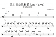 林晓峰/周柏豪-我们都是这样长大的（Live）架子鼓谱动态鼓谱