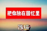 陈瑞-把你放在回忆里简谱D调+动态简谱