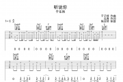 听说你吉他谱 于冬然《听说你》六线谱|弹唱谱