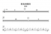 最美的瞬间鼓谱 真瑞《最美的瞬间》架子鼓|爵士鼓|鼓谱