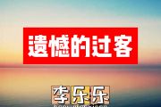 遗憾的过客简谱 李乐乐《遗憾的过客》简谱+动态简谱视频