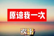 原谅我一次简谱 欢子《原谅我一次》简谱+动态视频
