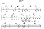 老天老天吉他谱 海来阿木《老天老天》六线谱C调指法编配吉他谱