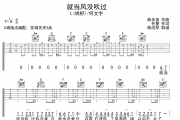 就当风没吹过吉他谱 L（桃籽）就当风没吹过C调弹唱谱