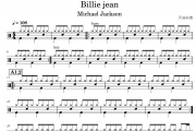 Billie jean鼓谱 Michael Jackson《Billie jean》架子鼓|爵士鼓|鼓谱