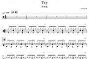 Try鼓谱 P!NK《Try》架子鼓|爵士鼓|鼓谱