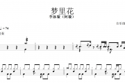 梦里花鼓谱 李泳璇（阿璇《梦里花》架子鼓|爵士鼓|鼓谱+动态视频