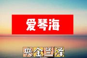 爱琴海简谱 央金兰泽《爱琴海》简谱+动态视频
